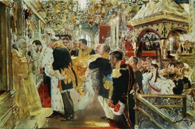 Коронация императора Николая II в Успенском соборе, 1896 - Валентин Серов