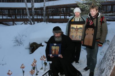 У шахты №7 на Ганиной Яме в монастыре св.царственных страстотерпцев.